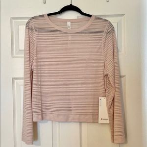 Lululemon clear and present long sleeve crop shirt